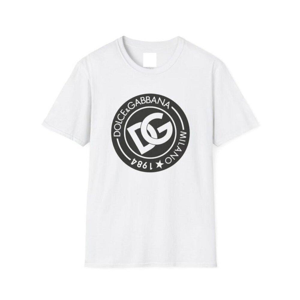 Dolce And Gabbana Inspired Minimal White Designer Style Graphic T-Shirt